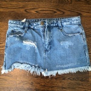 free people denim skirt